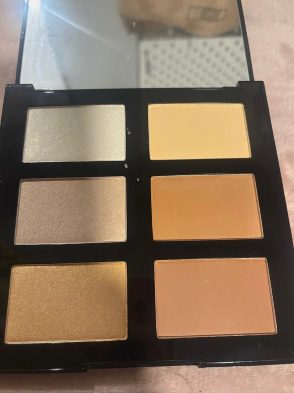 Six-Shade Face Palette — Warm Beige & Gold Contours